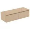 Image de Ideal Standard Finesse Meuble avec plan de toilette l: 140,2 H: 37,8 P: 50,5 cm, 2 tiroirs, E3432US,