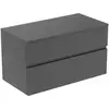 Image de Ideal Standard Finesse Meuble avec plan de toilette l: 100,2 H: 55,8 P: 50,5 cm, 2 tiroirs, E3435Y2,