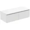 Image de Ideal Standard Finesse Meuble avec plan de toilette l: 120,2 H: 37,8 P: 50,5 cm, 2 tiroirs, E3436Y1,