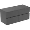 Image de Ideal Standard Finesse Meuble avec plan de toilette l: 120,2 H: 55,8 P: 50,5 cm, 4 tiroirs, E3437Y2,