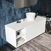 Image de Ideal Standard Finesse Meuble avec plan de toilette l: 140,2 H: 55,8 P: 50,5 cm, 2 tiroirs, E3439Y1,
