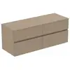 Image de Ideal Standard Finesse Meuble avec plan de toilette l: 140,2 H: 55,8 P: 50,5 cm, 4 tiroirs, E3441UP,