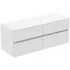 Image de Ideal Standard Finesse Meuble avec plan de toilette l: 140,2 H: 55,8 P: 50,5 cm, 4 tiroirs, E3441Y1,