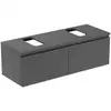 Image de Ideal Standard Finesse Meuble avec plan de toilette l: 120,2 H: 38,8 P: 44 cm, 2 tiroirs, E3475Y2,
