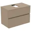 Image de Ideal Standard Finesse Meuble avec plan de toilette l: 80,2 H: 55,8 P: 44 cm, 2 tiroirs, E3477UP,
