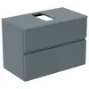 Image de Ideal Standard Finesse Meuble avec plan de toilette l: 80,2 H: 55,8 P: 44 cm, 2 tiroirs, E3477UQ,