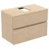 Image de Ideal Standard Finesse Meuble avec plan de toilette l: 80,2 H: 55,8 P: 44 cm, 2 tiroirs, E3477US,