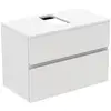 Image de Ideal Standard Finesse Meuble avec plan de toilette l: 80,2 H: 55,8 P: 44 cm, 2 tiroirs, E3477Y1,