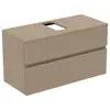 Image de Ideal Standard Finesse Meuble avec plan de toilette l: 100,2 H: 55,8 P: 44 cm, 2 tiroirs, E3478UP,