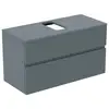 Image de Ideal Standard Finesse Meuble avec plan de toilette l: 100,2 H: 55,8 P: 44 cm, 2 tiroirs, E3478UQ,