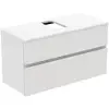 Image de Ideal Standard Finesse Meuble avec plan de toilette l: 100,2 H: 55,8 P: 44 cm, 2 tiroirs, E3478Y1,