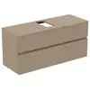Image de Ideal Standard Finesse Meuble avec plan de toilette l: 120,2 H: 55,8 P: 44 cm, 2 tiroirs, E3479UP,