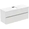 Image de Ideal Standard Finesse Meuble avec plan de toilette l: 120,2 H: 55,8 P: 44 cm, 2 tiroirs, E3479Y1,