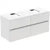 Image de Ideal Standard Finesse Meuble avec plan de toilette l: 120,2 H: 55,8 P: 44 cm, 4 tiroirs, E3480Y1,