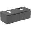 Image de Ideal Standard Finesse Meuble avec plan de toilette l: 120,2 H: 37,8 P: 50,5 cm, 2 tiroirs, E3494Y2,