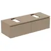 Image de Ideal Standard Finesse Meuble avec plan de toilette l: 140,2 H: 37,8 P: 50,5 cm, 2 tiroirs, E3495UP,
