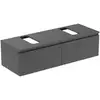 Image de Ideal Standard Finesse Meuble avec plan de toilette l: 140,2 H: 37,8 P: 50,5 cm, 2 tiroirs, E3495Y2,
