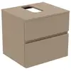 Image de Ideal Standard Finesse Meuble avec plan de toilette l: 60,2 H: 55,8 P: 50,5 cm, 2 tiroirs, E3496UP,