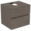 Image de Ideal Standard Finesse Meuble avec plan de toilette l: 60,2 H: 55,8 P: 50,5 cm, 2 tiroirs, E3496UR,