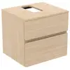 Image de Ideal Standard Finesse Meuble avec plan de toilette l: 60,2 H: 55,8 P: 50,5 cm, 2 tiroirs, E3496US,