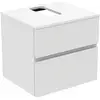 Image de Ideal Standard Finesse Meuble avec plan de toilette l: 60,2 H: 55,8 P: 50,5 cm, 2 tiroirs, E3496Y1,