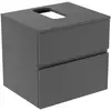 Image de Ideal Standard Finesse Meuble avec plan de toilette l: 60,2 H: 55,8 P: 50,5 cm, 2 tiroirs, E3496Y2,