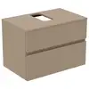 Image de Ideal Standard Finesse Meuble avec plan de toilette l: 80,2 H: 55,8 P: 50,5 cm, 2 tiroirs, E3498UP,