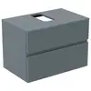 Image de Ideal Standard Finesse Meuble avec plan de toilette l: 80,2 H: 55,8 P: 50,5 cm, 2 tiroirs, E3498UQ,
