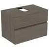 Image de Ideal Standard Finesse Meuble avec plan de toilette l: 80,2 H: 55,8 P: 50,5 cm, 2 tiroirs, E3498UR,