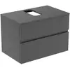 Image de Ideal Standard Finesse Meuble avec plan de toilette l: 80,2 H: 55,8 P: 50,5 cm, 2 tiroirs, E3498Y2,