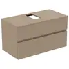 Image de Ideal Standard Finesse Meuble avec plan de toilette l: 100,2 H: 55,8 P: 50,5 cm, 2 tiroirs, E3499UP,