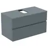 Image de Ideal Standard Finesse Meuble avec plan de toilette l: 100,2 H: 55,8 P: 50,5 cm, 2 tiroirs, E3499UQ,