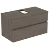 Image de Ideal Standard Finesse Meuble avec plan de toilette l: 100,2 H: 55,8 P: 50,5 cm, 2 tiroirs, E3499UR,