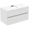 Image de Ideal Standard Finesse Meuble avec plan de toilette l: 100,2 H: 55,8 P: 50,5 cm, 2 tiroirs, E3499Y1,
