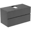 Image de Ideal Standard Finesse Meuble avec plan de toilette l: 100,2 H: 55,8 P: 50,5 cm, 2 tiroirs, E3499Y2,