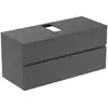 Image de Ideal Standard Finesse Meuble avec plan de toilette l: 120,2 H: 55,8 P: 50,5 cm, 2 tiroirs, E3504Y2,