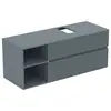 Image de Ideal Standard Finesse Meuble avec plan de toilette l: 140,2 H: 55,8 P: 50,5 cm, 2 tiroirs, E3505UQ,