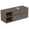 Image de Ideal Standard Finesse Meuble avec plan de toilette l: 140,2 H: 55,8 P: 50,5 cm, 2 tiroirs, E3505UR,