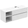 Image de Ideal Standard Finesse Meuble avec plan de toilette l: 140,2 H: 55,8 P: 50,5 cm, 2 tiroirs, E3505Y1,