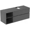 Image de Ideal Standard Finesse Meuble avec plan de toilette l: 140,2 H: 55,8 P: 50,5 cm, 2 tiroirs, E3505Y2,