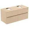 Image de Ideal Standard Finesse Meuble avec plan de toilette l: 120,2 H: 55,8 P: 50,5 cm, 4 tiroirs, E3506US,