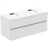 Image de Ideal Standard Finesse Meuble avec plan de toilette l: 120,2 H: 55,8 P: 50,5 cm, 4 tiroirs, E3506Y1,