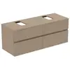 Image de Ideal Standard Finesse Meuble avec plan de toilette l: 140,2 H: 55,8 P: 50,5 cm, 4 tiroirs, E3507UP,