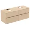 Image de Ideal Standard Finesse Meuble avec plan de toilette l: 140,2 H: 55,8 P: 50,5 cm, 4 tiroirs, E3507US,