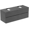 Image de Ideal Standard Finesse Meuble avec plan de toilette l: 140,2 H: 55,8 P: 50,5 cm, 4 tiroirs, E3507Y2,