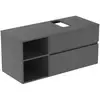 Image de Ideal Standard Finesse Meuble avec plan de toilette l: 120,2 H: 55,8 P: 50,5 cm, 2 tiroirs, E3508Y2,