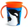 Image de Munchkin Miracle 360° WildLove Tasse Bébé | Tasse Bébé Étanches | Tasse de Sevrage Bébé Sans BPA avec Bord de Boisson 360° - Emballage Écologique | 6oz/177ml | Orque