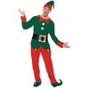 Image de Smiffys Costume d'elfe, Rouge et vert, avec haut, pantalon, bonnet et ceinture Halloween