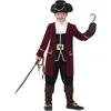 Image de Smiffys Costume Deluxe Capitaine Pirate, Noir, avec Veste, Gilet, Pantalon, Foulard et Chapeau Halloween