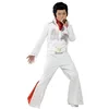 Image de Smiffys Costume Elvis, Blanc, avec combinaison-pantalon et écharpe Halloween